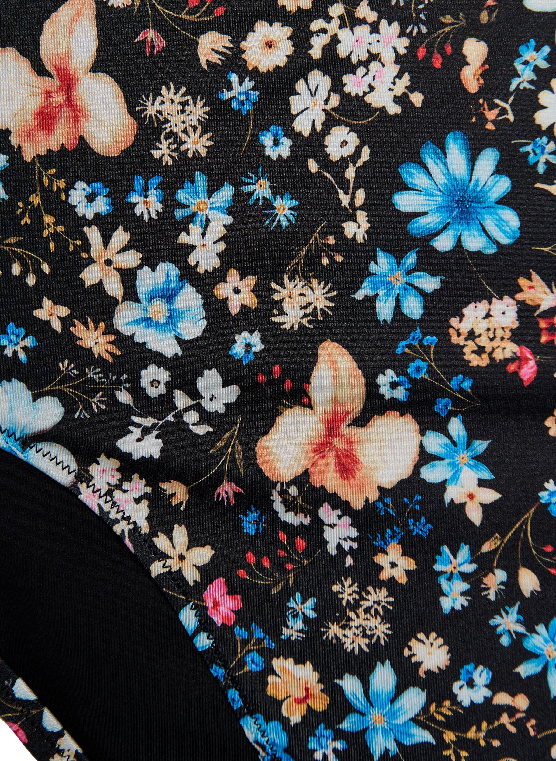 ZizzifashionHigh-waisted floral bikini bottoms, Blue, Packshot image number 2