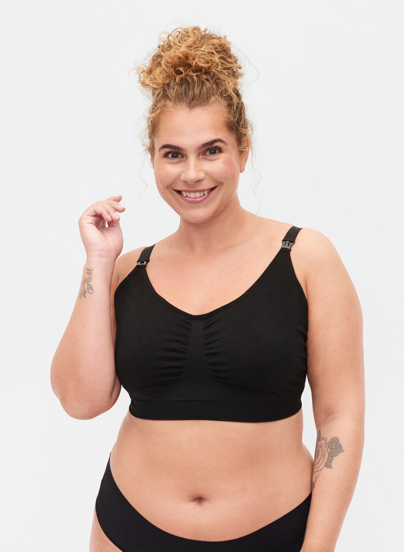 Nursing bra, Black, Model image number 0