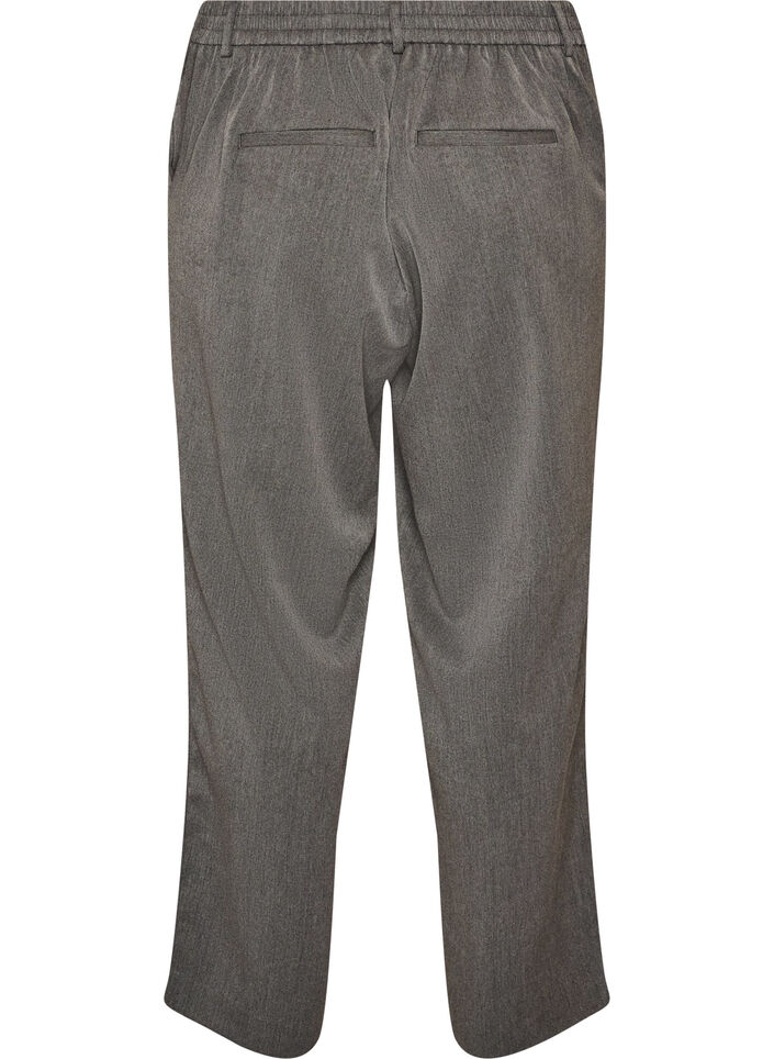 High-waisted tailored trousers with straight fit, Dark Grey, Packshot image number 1