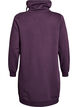 FLASH - Short sweatshirt dress with high collar and pockets, Purple, Packshot image number 1