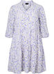 Tunic with 3/4 sleeves and floral print, Sand Verbena AOP, Packshot image number 0