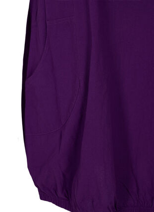 Short-sleeved cotton dress, Violet Indigo, Packshot image number 3