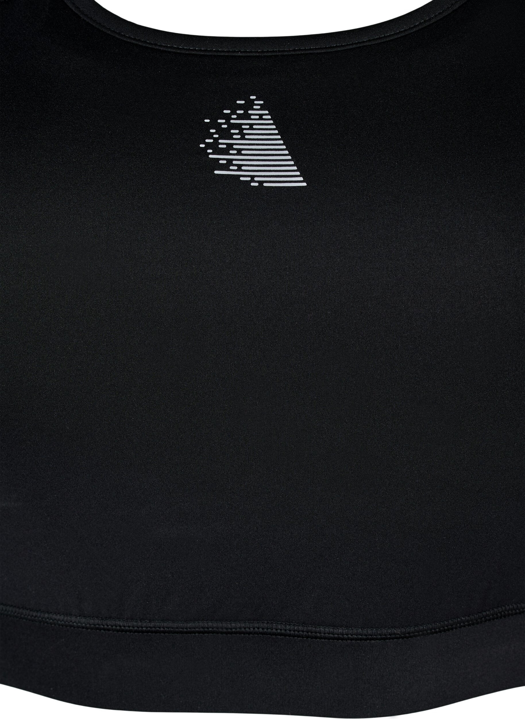 Zizzifashion Sports bra with front pocket, Black, Packshot image number 2