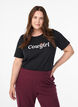 T-shirt with motif, Black, Model image number 0