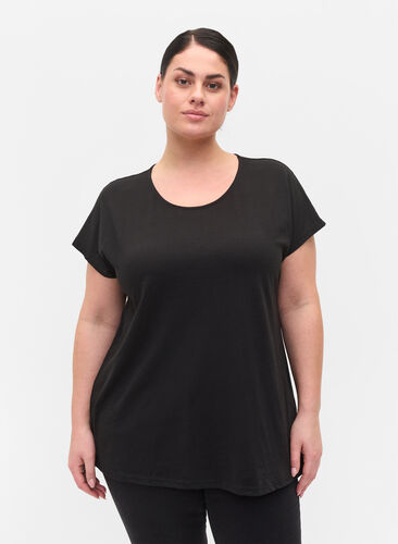 Cotton mix t-shirt, Black, Model image number 0