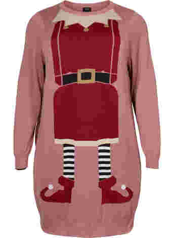 Long knitted Christmas jumper