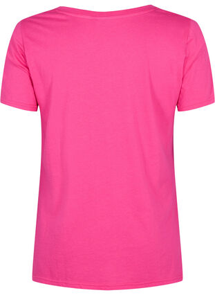 Cotton t-shirt with short sleeves, Shocking Pink FAITH, Packshot image number 1