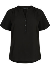 Blouse with short sleeves and v-neck (GRS)