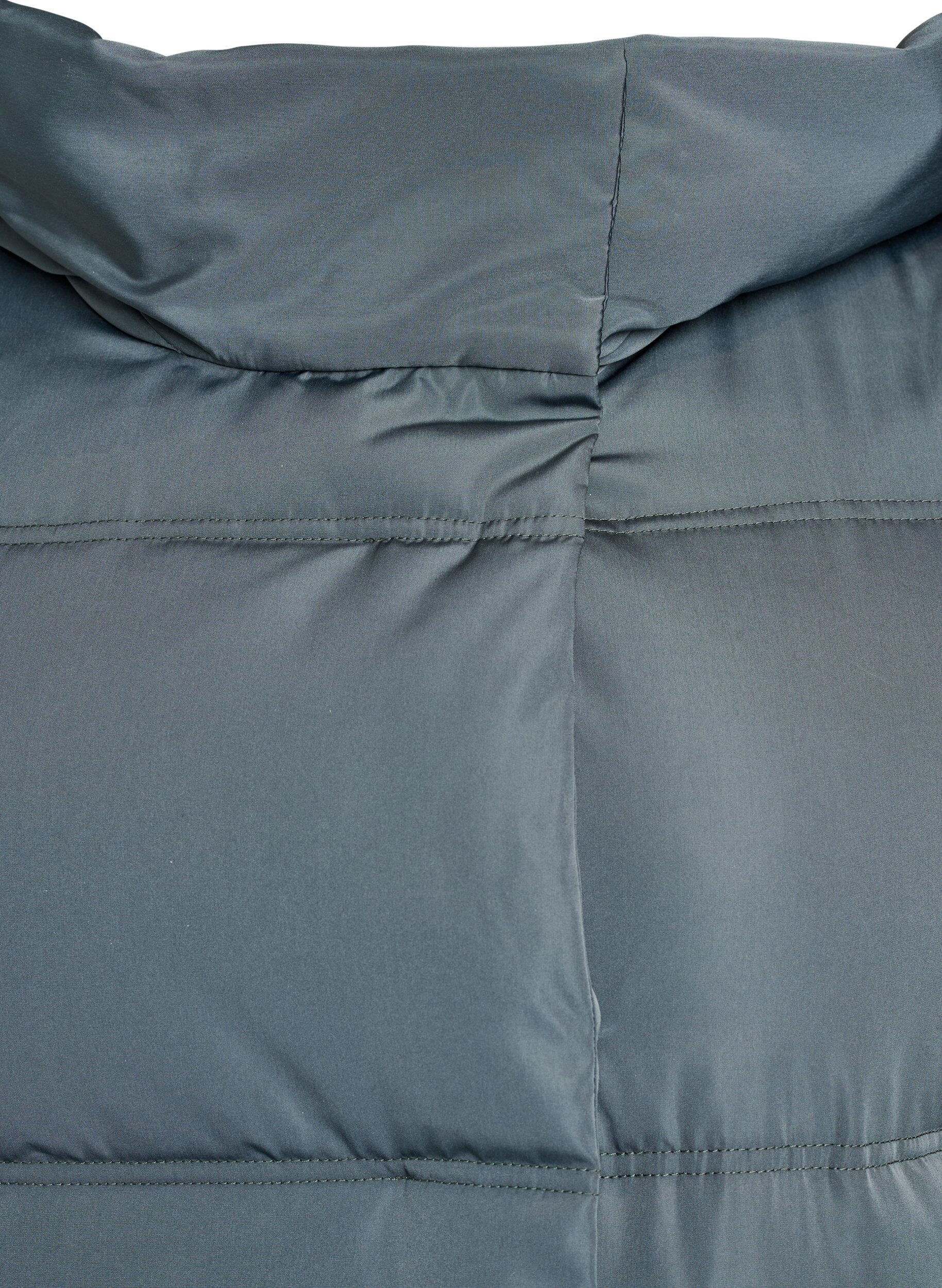 Zizzifashion Long hooded puffer jacket, Blue, Packshot image number 2