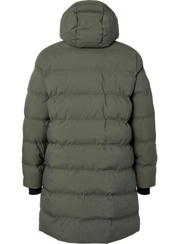 Puffer coat with hood and pockets, Beluga, Packshot image number 1