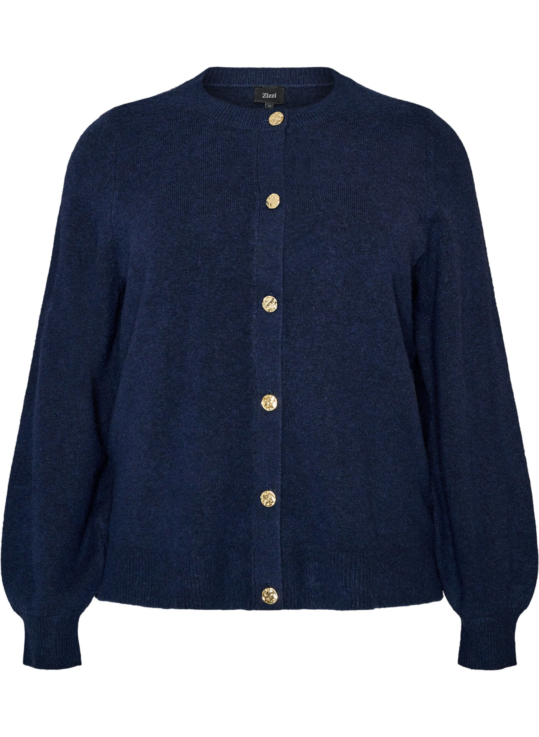 Cardigan in soft knit with gold-coloured buttons