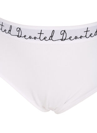 Cotton knickers with a regular waist, Bright White, Packshot image number 2