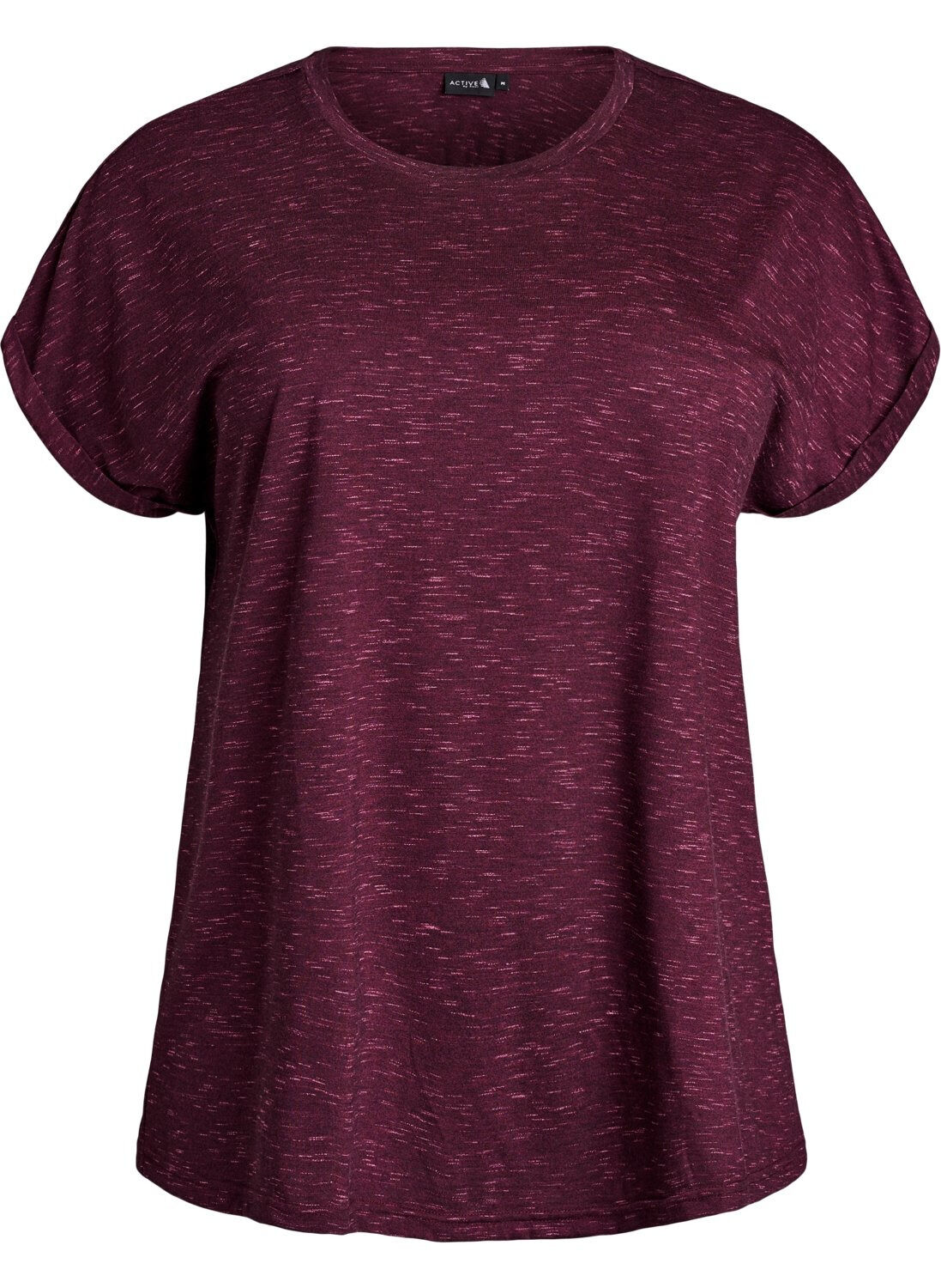 Zizzifashion Loose workout t-shirt with short sleeves, Dark Bordeaux, Packshot image number 0
