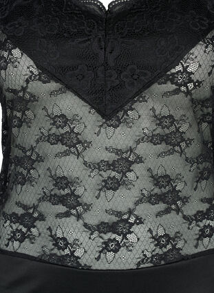 Lace bodysuit, Black, Packshot image number 2