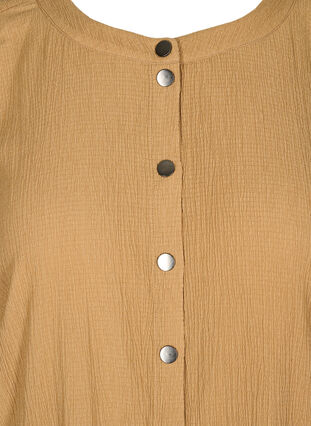 Long-sleeved, textured shirt dress, Indian Tan, Packshot image number 2