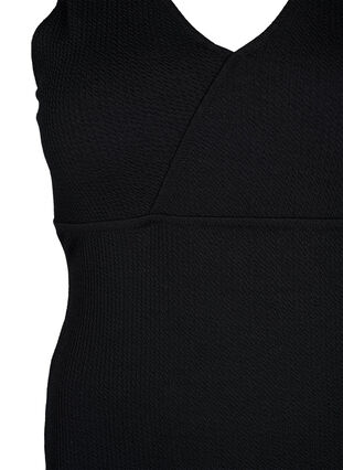 Swimsuit with crepe texture and wrap effect, Black, Packshot image number 2