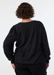 Textured jersey blouse with a balloon silhouette, Black, Model image number 2