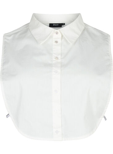 Loose shirt collar with decorative buttons, Bright White, Packshot image number 0