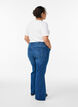 High-waisted bootcut jeans, Blue, Model image number 0