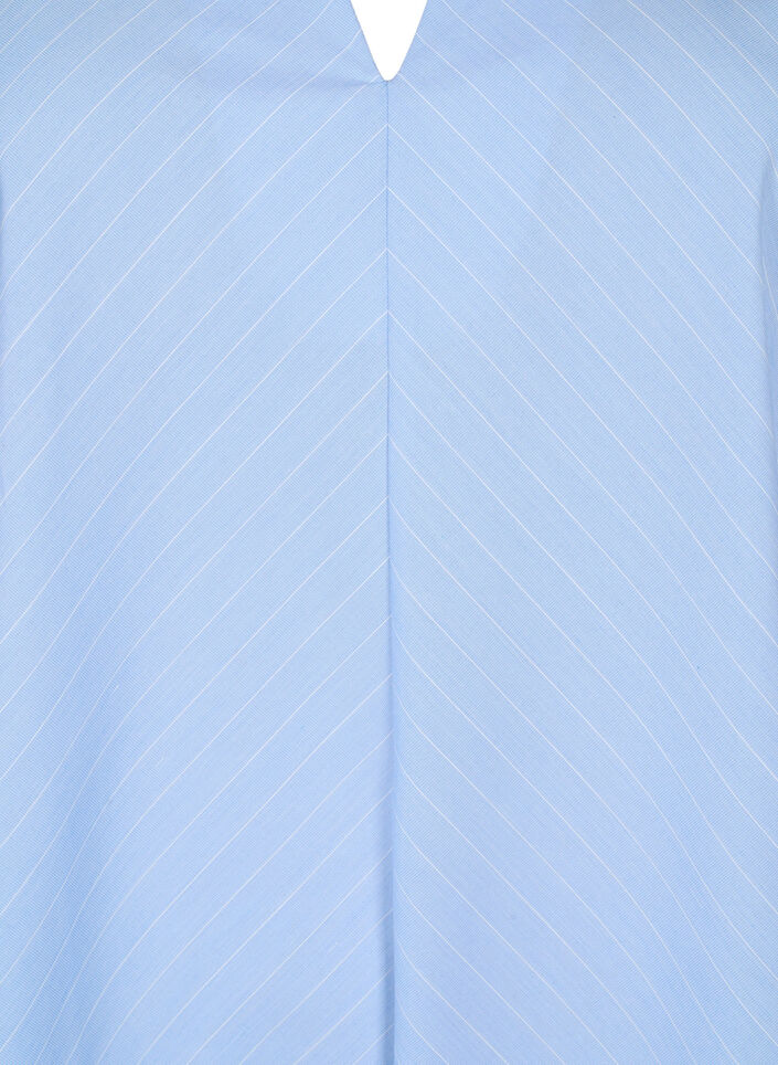 Striped dress with 3/4 sleeves, Blue Stripe, Packshot image number 2