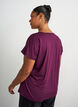 Loose training t-shirt with V-neck, Purple, Model image number 2
