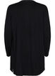 Knitted cardigan with slit and rib, Black, Packshot image number 1