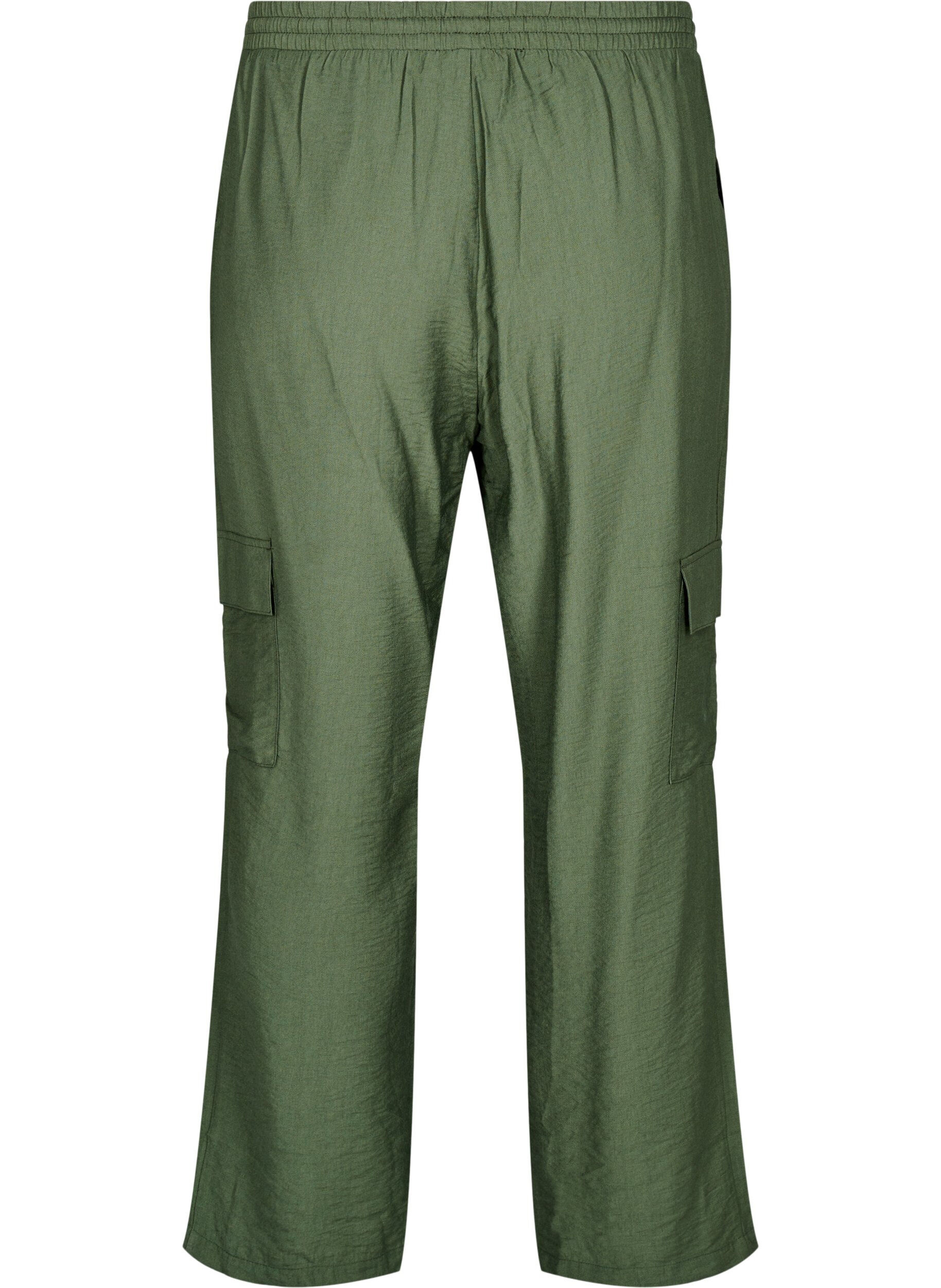Zizzifashion High-waisted cargo trousers, Green, Packshot image number 1