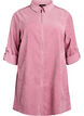 Corduroy dress with zipper and 3/4 sleeves, Rose, Packshot image number 0