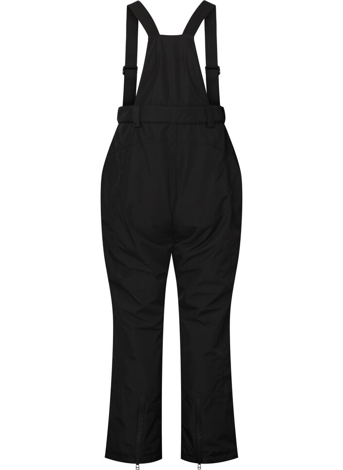 Ski pants with suspenders, Black, Packshot image number 1