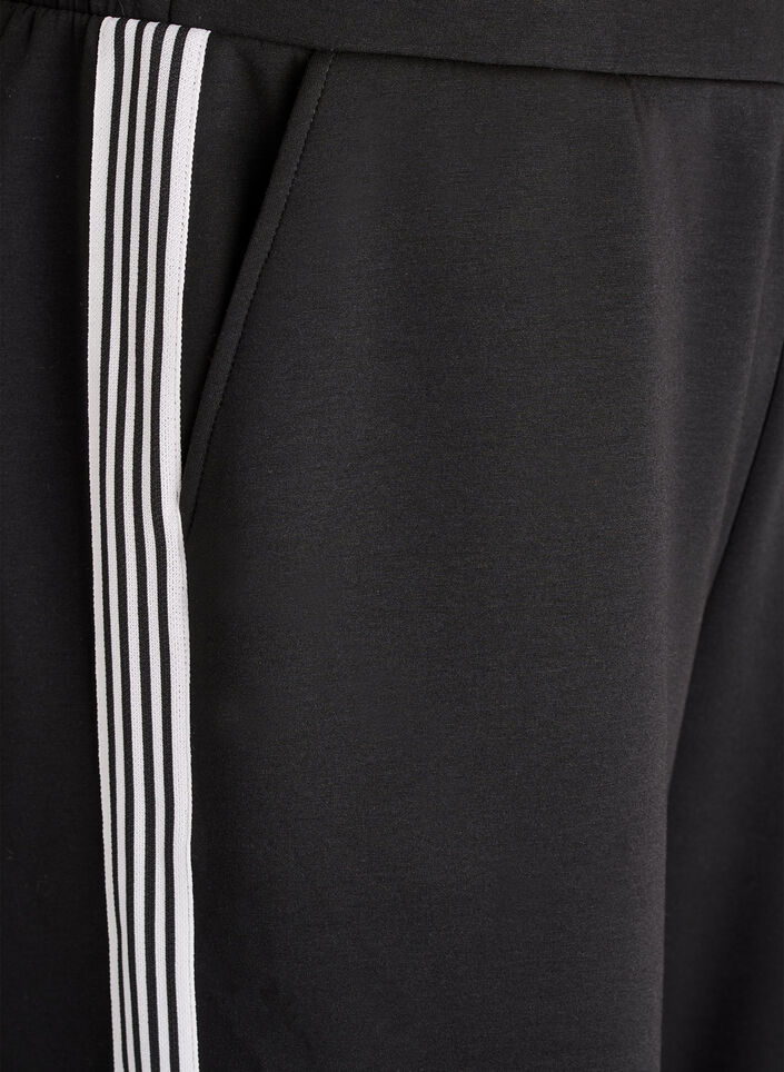 Trousers with side stripes, Black, Packshot image number 2