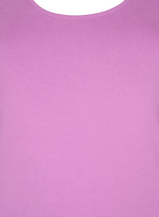 Solid color basic top in cotton, Iris Orchid, Packshot image number 2