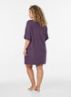 Nightgown in viscose jersey with a ribbed texture, Purple, Model image number 2