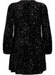 Short A-line sequin dress, Black, Packshot image number 1