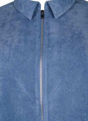 Velvet dress with zipper and 3/4 sleeves, Moonlight Blue, Packshot image number 2