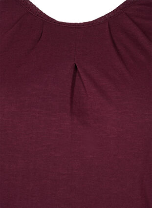 Solid-coloured, 3/4-sleeves cotton blouse, Port Royal, Packshot image number 2