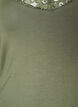 Viscose top with lace edge, Green, Packshot image number 2
