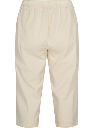 7/8 trousers in cotton blend with linen, Sandshell, Packshot image number 1