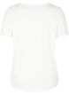 Short sleeve t-shirt with v-neckline, Warm Off-white, Packshot image number 1