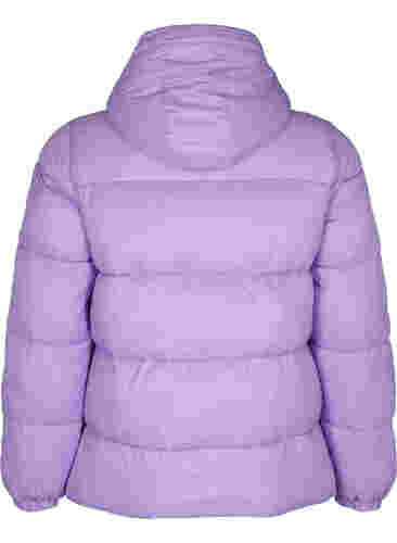 Short puffer jacket with hood, Lavender, Packshot image number 1