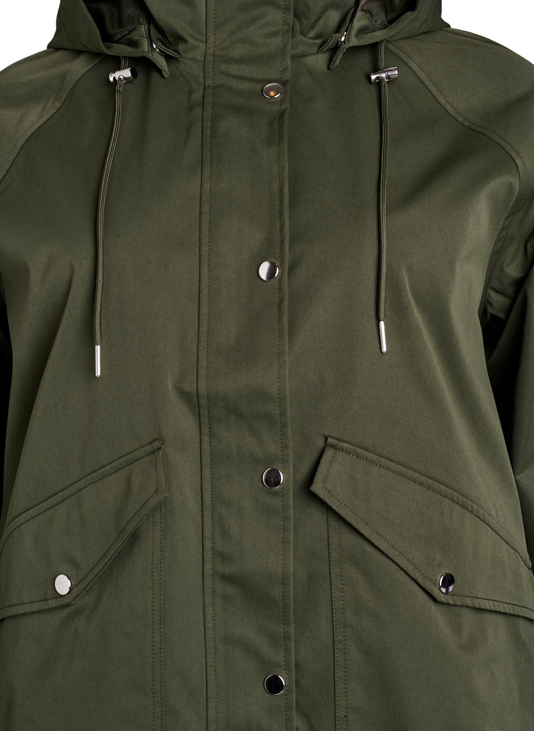 ZizzifashionShort spring jacket with a detachable hood, Green, Packshot image number 2