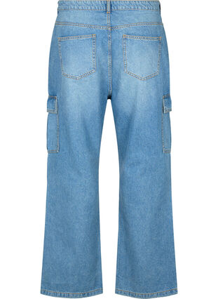 Loose-fitting jeans with cargo pockets, Light blue, Packshot image number 1