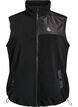 Fleece vest with high collar and drawstring bottom, Black, Packshot image number 0