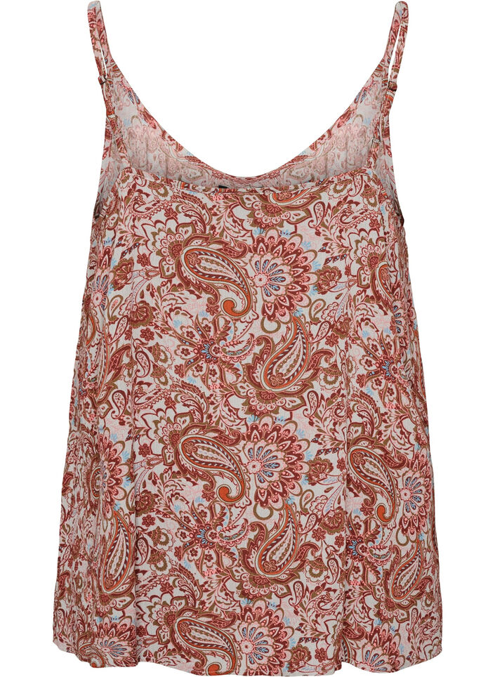 Strap top in viscose, Pink, Packshot image number 1