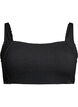 Crepe bikini top with adjustable straps, Black, Packshot image number 0