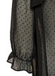 Midi dress in a lightweight, sheer fabric with dots and ruffles, Black, Packshot image number 3