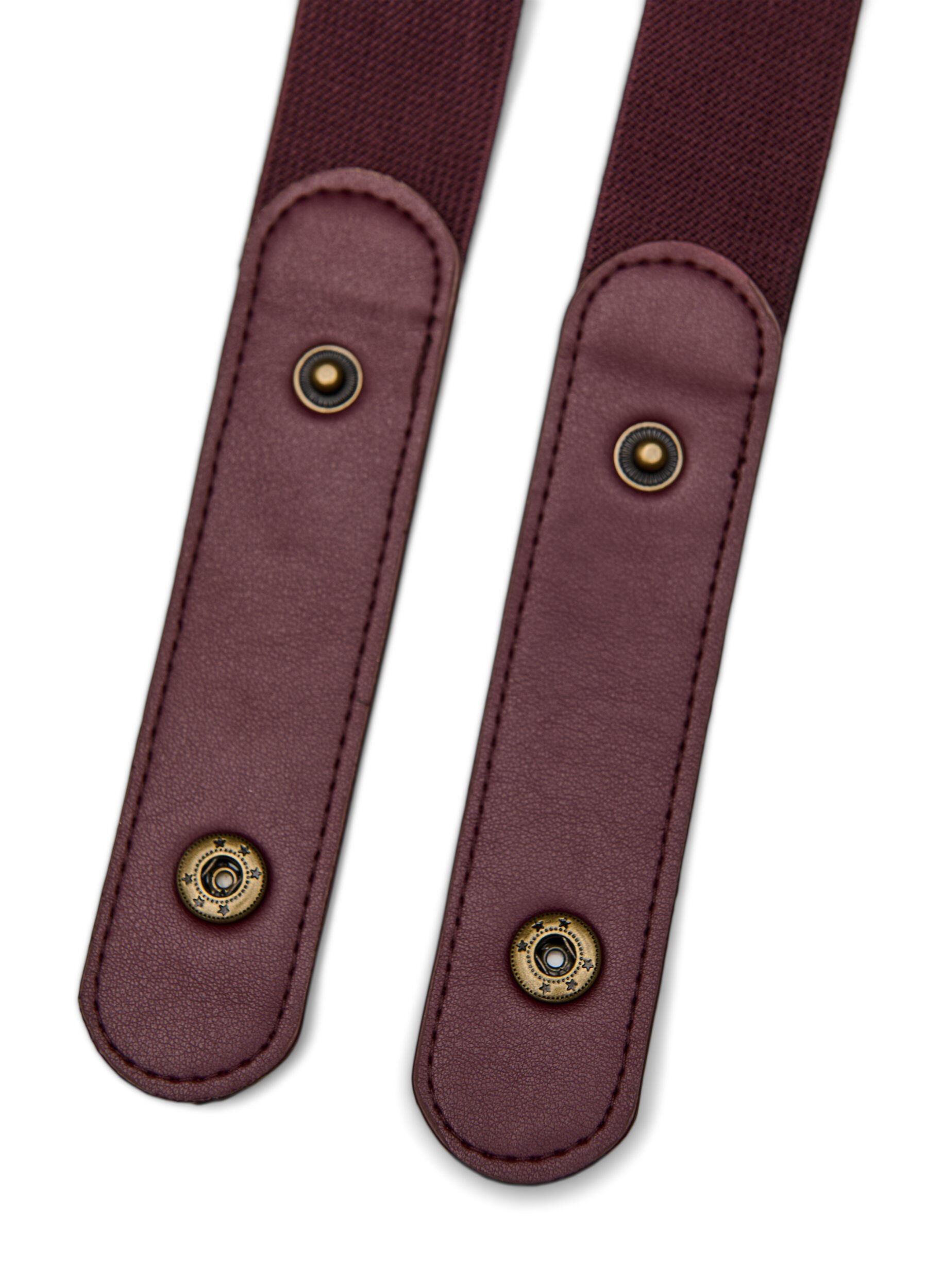 Zizzifashion Stretch belt, Dark Bordeaux, Packshot image number 2