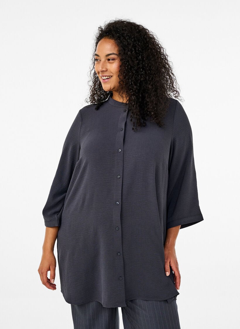 FLASH - Tunic with 3/4 sleeves, Dark Grey, Model image number 0