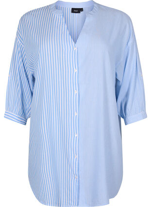 Striped tunic with 3/4 sleeves, Marina W. Stripe, Packshot image number 0