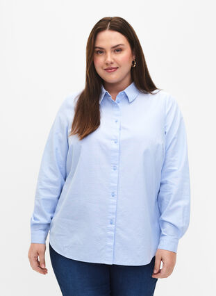 Long-sleeved cotton shirt, Serenity, Model image number 0