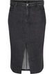 Denim skirt with front slit, Dark Grey Denim, Packshot image number 0